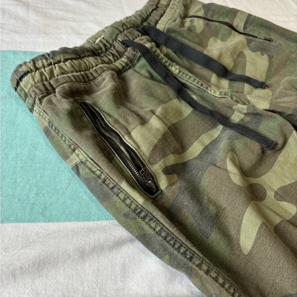 Camo Jogger Pants with Zipper Pockets